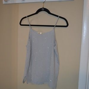 Gray Spaghetti Strap - with Sequins